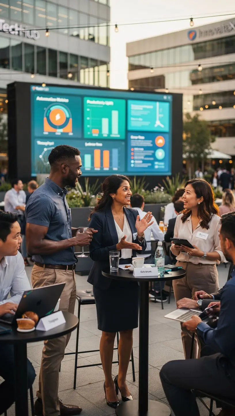 Illustration of interconnected software tools optimizing workflow efficiency with automation technologies